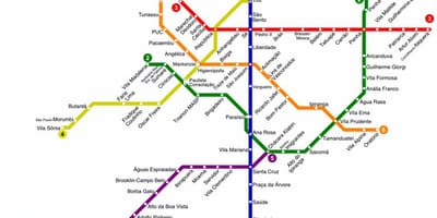 Карта пробки в Сан-Паулу