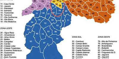 Сан-Паулу муниципалитетов карте