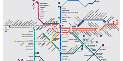Сан-Паулу транспортной карте